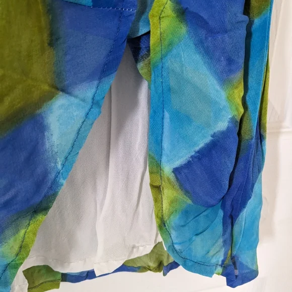 Tessuto Sleeveless Rayon Mini Dress, Argyle Blue Green, S - Picture 4 of 4